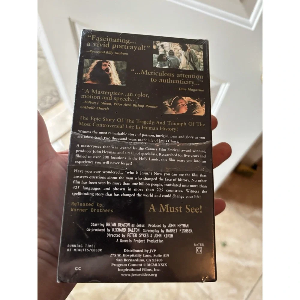 JESUS 1979 Film Brian Deacon VHS Tape New Sealed Religious Free Shipping!